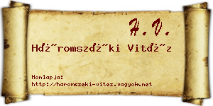 Háromszéki Vitéz névjegykártya